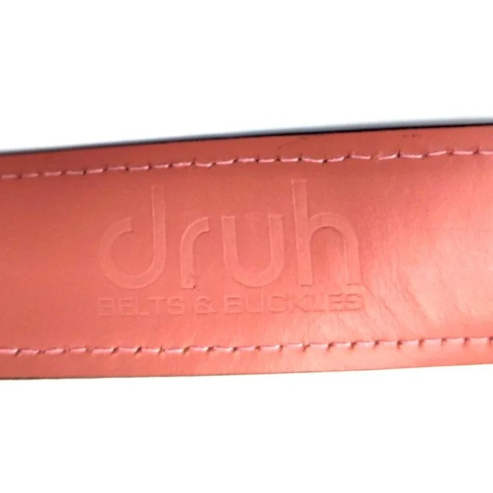 DRUH Mens Black Leather  Belt Size 30